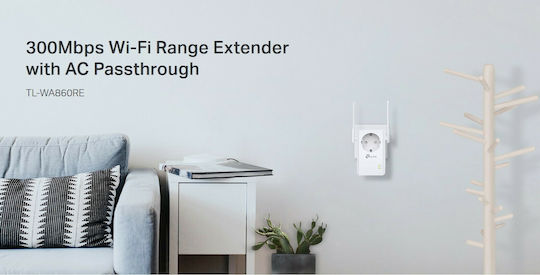 TP-LINK TL-WA860RE v1 WiFi удължител Единична лента (2.4GHz) 300Mbps