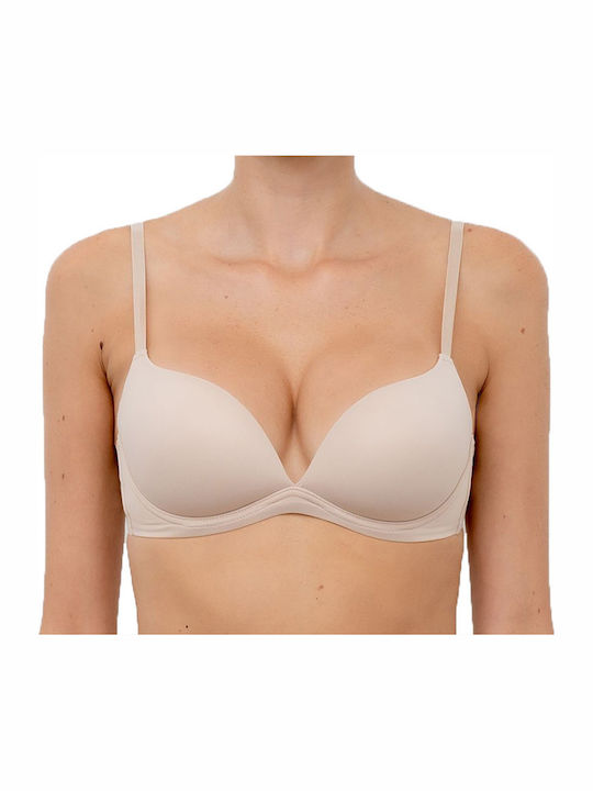 Desiderio Regg Plunge Push Up Plunge Bra without Underwire Nude