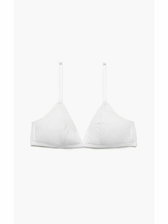 Triangle Triangle Bra with Light Padding without Underwire White