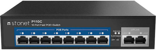 Netis P110C Unmanaged L2 PoE+ Switch με 10 Θύρες Ethernet
