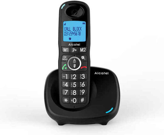 Alcatel XL535 Telefon fără fir cu Meniu în Limba Greacă Negru