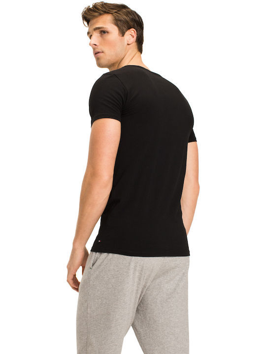 Men's Undershirts Short-sleeved in Black Color 3Pack