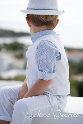 Stova Bambini Boys Baptism Suit with Vest 5pcs White