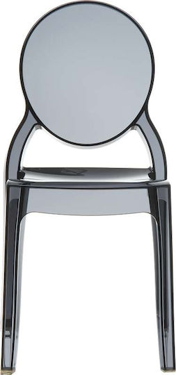 Elizabeth Καρέκλα Κουζίνας από Πολυπροπυλένιο Black Transparent 47x50x90εκ.
