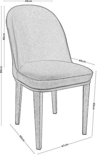 Tex Scaune Sala de mese Bej 4buc 49x70x90buc