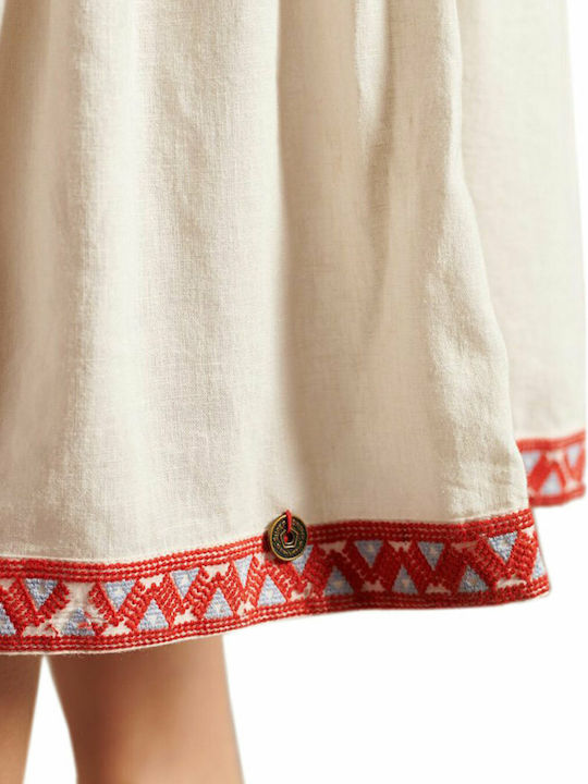 Flash W Midi Skirt Midi Rock Beige