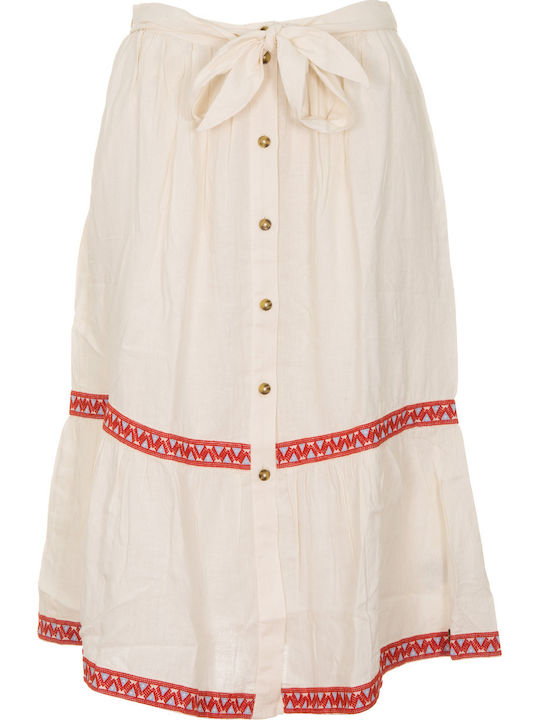 Flash W Midi Skirt Midi Rock Beige