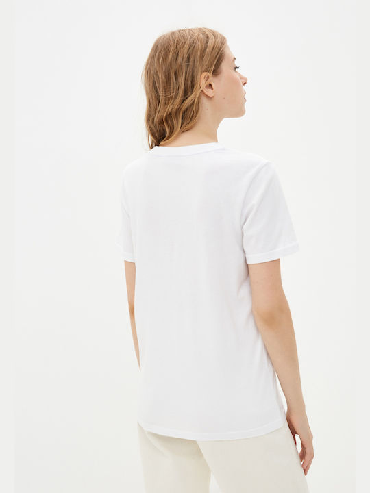 Superdry Brilliant Γυναικείο T-shirt Λευκό με Στάμπα