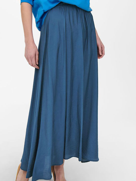 High-waisted Maxi Skirt Moonlight Blue