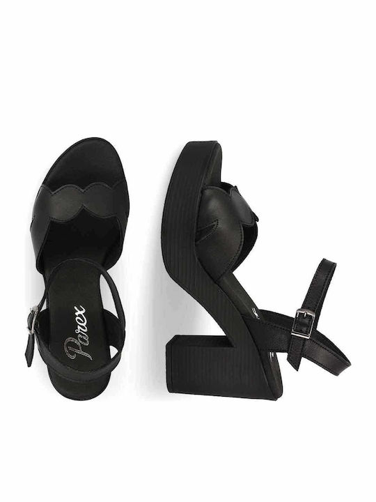 Din piele Sandale Anatomici Negre