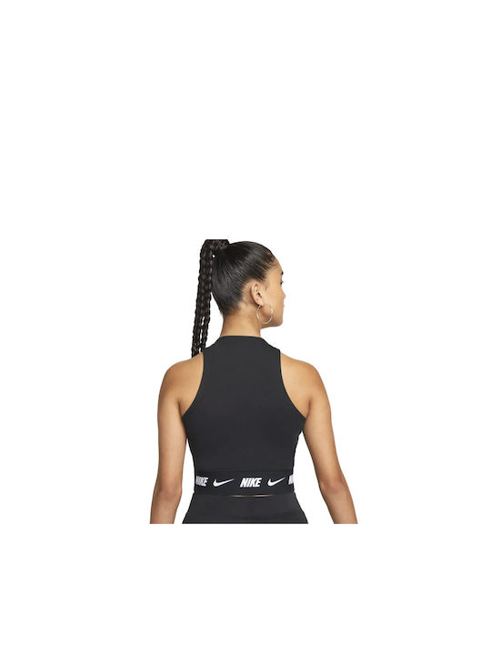 Nike Καλοκαιρινή Γυναικεία Μπλούζα Αμάνικη Μαύρη