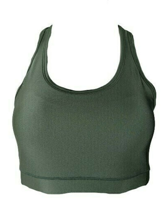 Women's Sports Bra with Removable Padding Khaki