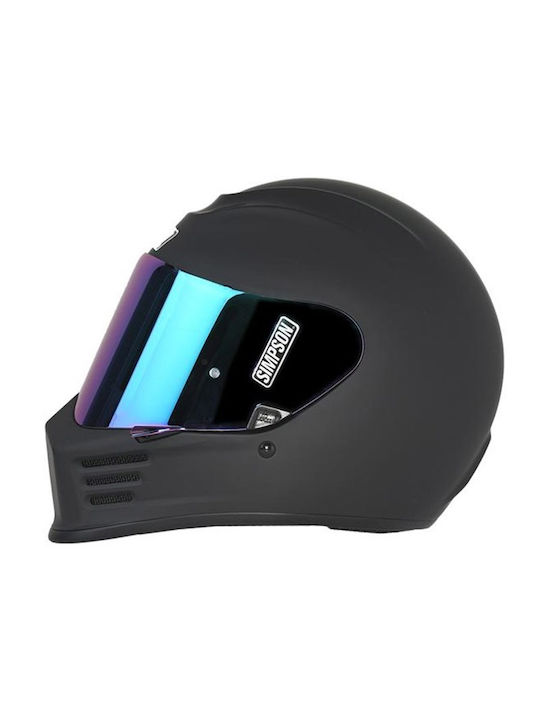 Simpson Speed Black Matt Κράνος Μηχανής Full Face DOT / ECE 22.06