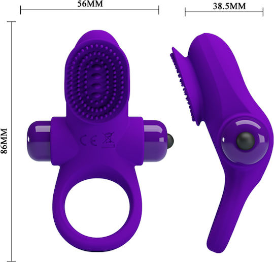 Pretty Love Vibrant Penis Ring II Δονούμενο Δαχτυλίδι Πέους Purple BI-210205-1