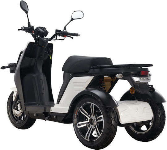 WheelnWater Delivery-Express Електрически триколесен мотор Мощност 3000W с максимална скорост 95км/ч Автономия 120км Бял Цвят