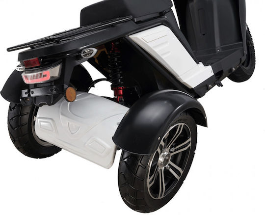 WheelnWater Delivery-Express Електрически триколесен мотор Мощност 3000W с максимална скорост 95км/ч Автономия 120км Бял Цвят