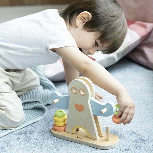 Classic World Stacking Toy Hercules Weightlifting made of Wood for 36++ Months