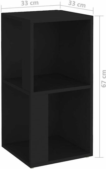Черно 33x33x67см.