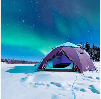 Sable SA-HF044 Purple Igloo Camping Tent 4 Seasons for 3 People