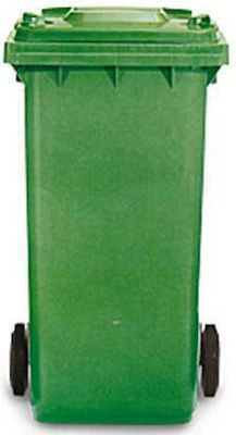 Delta Cleaning Πλαστικός Κάδος Απορριμμάτων Τροχήλατος 120lt Πράσινος