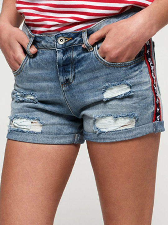 Steph Boyfriend Women's Jean Shorts Blue