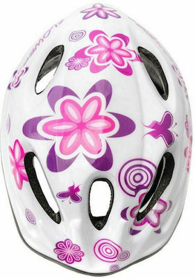 Meteor MV5-2 Kids' Helmet for City Bike White with LED Light