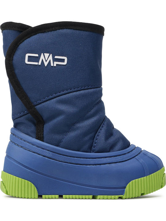 Kids Snow Boots with Velcro Navy Blue