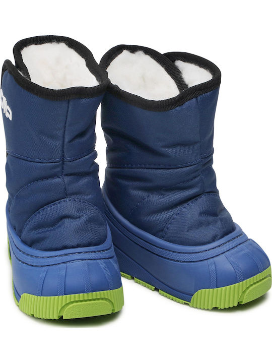 Kids Snow Boots with Velcro Navy Blue