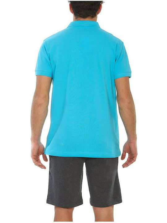 Admiral Men's Short Sleeve Blouse Polo Light Blue