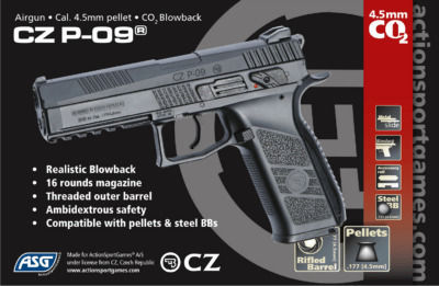 Asg Αερο Pistole CO2 CZ P-09 Blowback