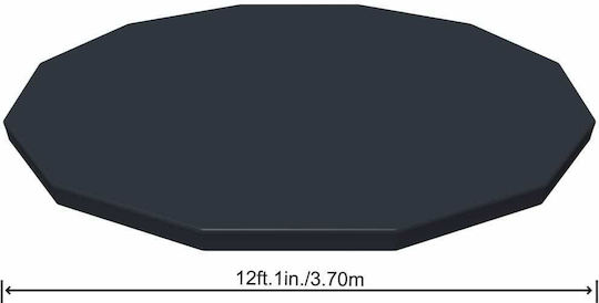 Bestway Round Pool Cover Flowclear Gray Pool Cover Diameter 366cm 1pcs