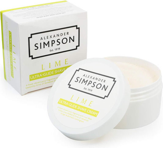 Simpsons Ultra Glide Shave Cream Lime Κρέμα Ξυρίσματος 180ml