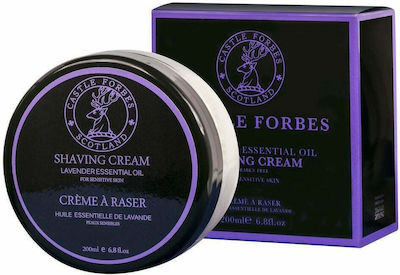 Castle Forbes Lavender Essential Oil Shaving Cream with Aloe Vera for Sensitive Skin 200ml