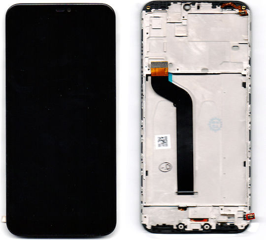 Οθόνη mit Touch-Mechanismus und Rahmen für Mi A2 Lite (Schwarz)