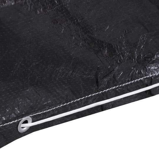 vidaXL Waterproof Dining Table Cover Black 325x325x90cm 2pcs