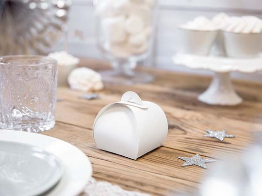 PartyDeco Paper Box for Wedding Favors White White 10 pieces 10pcs