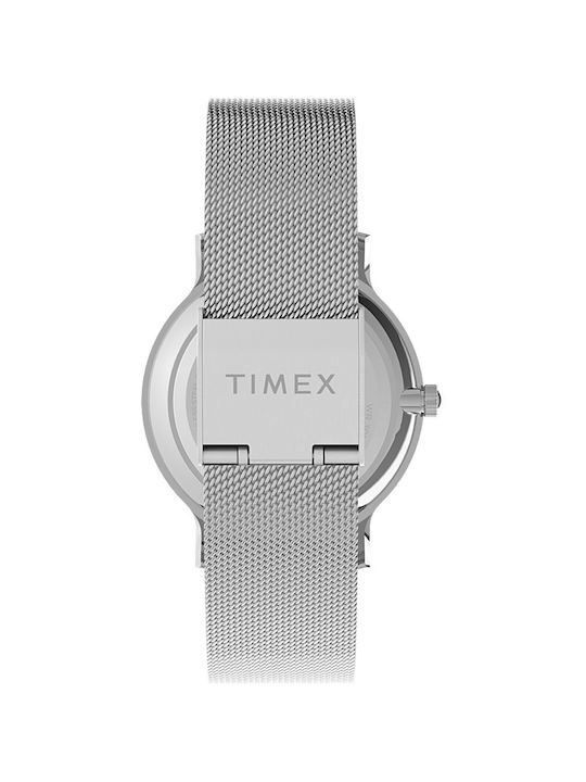 Timex Transcend Swarovski Uhr mit Silber Metallarmband