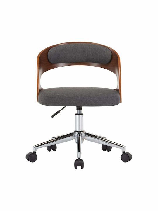 Swivel Visitor Chair with Wheels Γκρι 48x53x74.5cm 2pcs