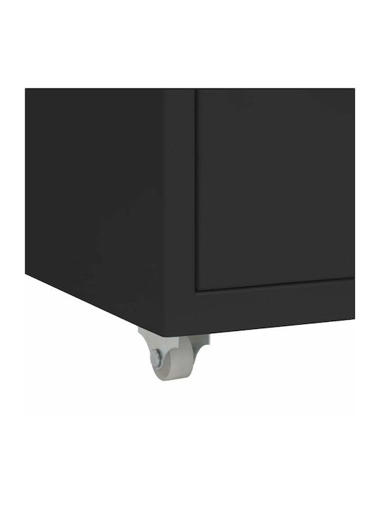 Schublade Büro mit Rollen Black 28x41x69cm