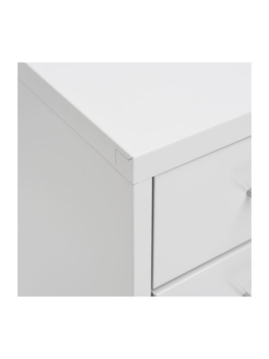 Office Storage Metal Drawer with Wheels & 8 Drawers Grey L28xW41xH109cm