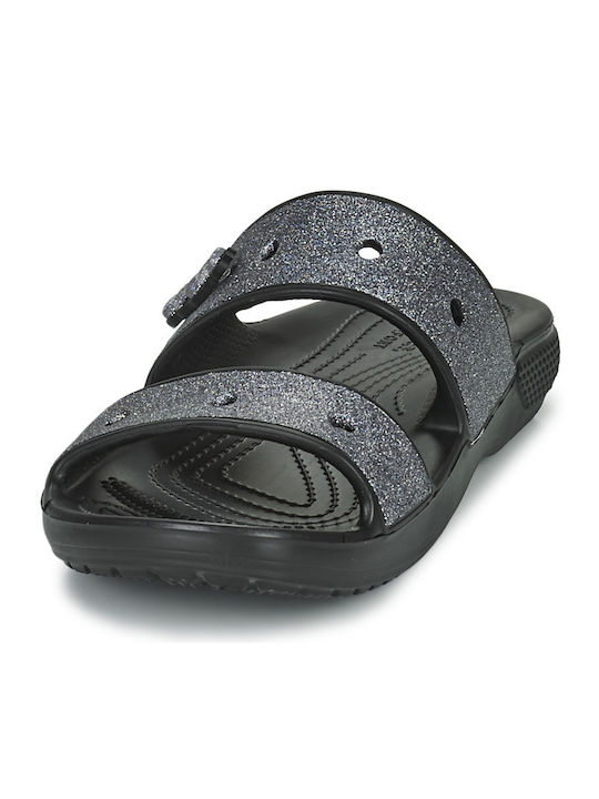 Glitter II Flip Flops In Sandal Style In Black Colour