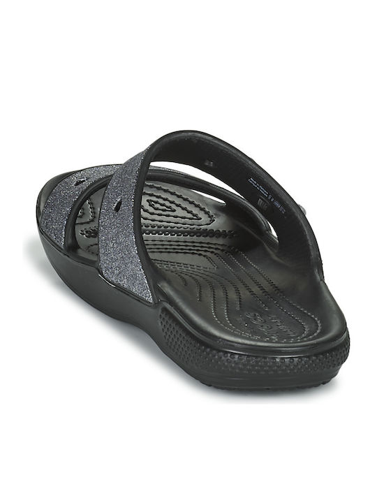Glitter II Flip Flops In Sandal Style In Black Colour