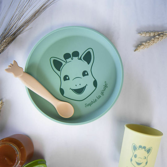 Sophie La Girafe Feeding Set made of Silicone with Non-Slip Base Multicolour 4pcs for 6+ months