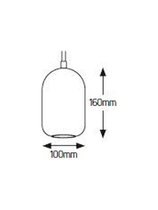 Geyer Cement Pendant Light Gray with Socket GU10 10x16cm