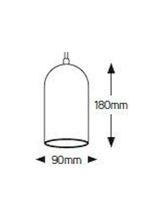 Geyer Cement Hängelampe Einfaches Licht für Fassung E27 Weiß