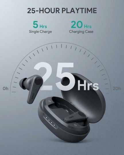 Aukey EP-N7 In-ear Bluetooth Handsfree Ακουστικά με Αντοχή στον Ιδρώτα και Θήκη Φόρτισης Μαύρα