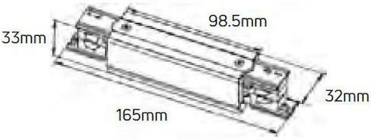 Geyer Track Connector for Spotlights made of Aluminum White LTC-W
