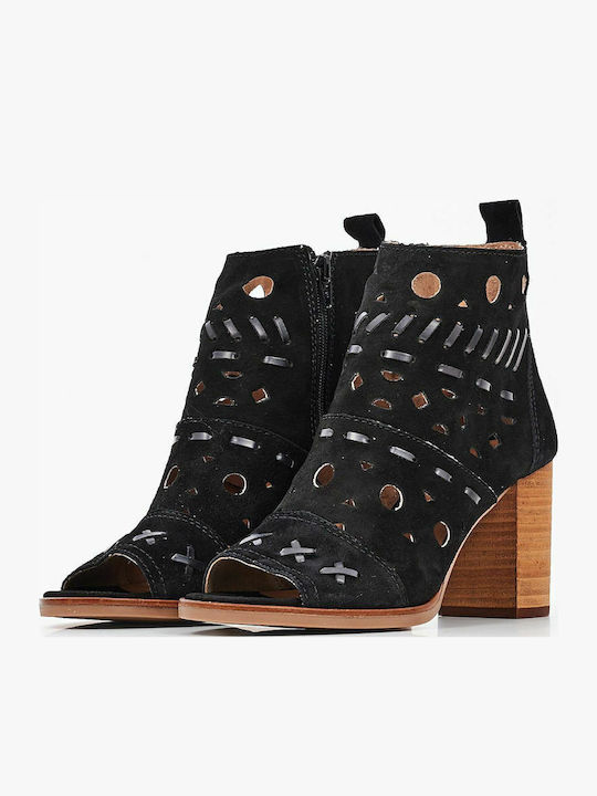 Suede Sandalen Schwarz