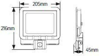 Geyer Waterproof LED Floodlight 50W Cold White 6500K with Motion Sensor IP65