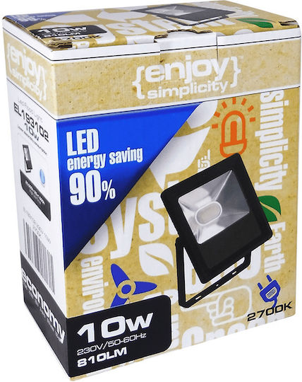 Elvhx Στεγανός Προβολέας LED 150W Θερμό Λευκό 3000K IP65